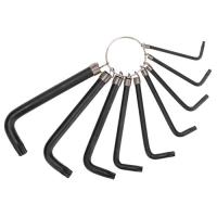 купить Набор ключей шестигранных 9 предметов Т10-Т50 TORX звезда на кольце Kranz в Самаре Набор ключей шестигранных 9 предметов Т10-Т50 TORX звезда на кольце Kranz