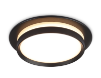 купить Светильник точечный GX53 круг черный встраиваемый Ambrella в Самаре Светильник точечный GX53 круг черный встраиваемый Ambrella