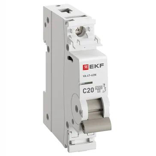 Автоматический выключатель ВА 47-63N 1P 20А (C) 4,5 кА PROXIMA EKF