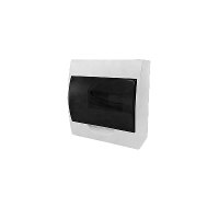 Бокс 8мод навесной белый черная прозрачная дверь IP41 PDB/W 10 Jazzway