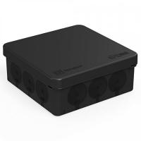 Коробка 100*100*40 квадрат черный IP66 12 вводов HF УХЛ1