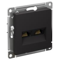 AtlasDesign карбон розетка RJ45 скрытая 2-ая  