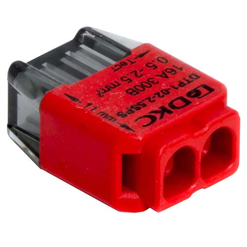 Клемма 2*2,5мм2 компактная красный DKC упак (50 шт)