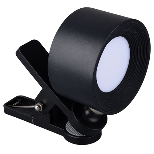 Светильник настольный свд 2,2Вт 4000К 80лм черный подставка, прищепка, настенный USB аккумулятор Osr