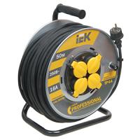 купить Удлинитель 4-мест 50м КГ 3*1,5 черный катушка металл IP44 IEK в Самаре Удлинитель 4-мест 50м КГ 3*1,5 черный катушка металл IP44 IEK