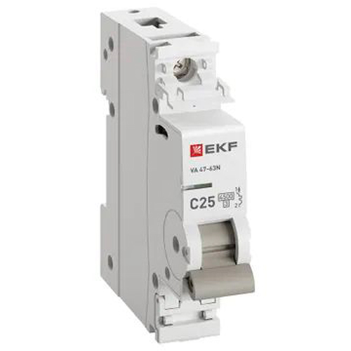 Автомат 1Р 25А C 4,5кА ВА47-63N EKF PROxima