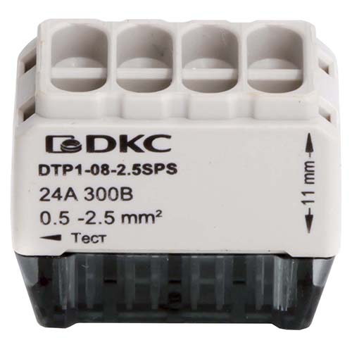 Клемма 8*2,5мм2 компактная серый DKC 2 шт