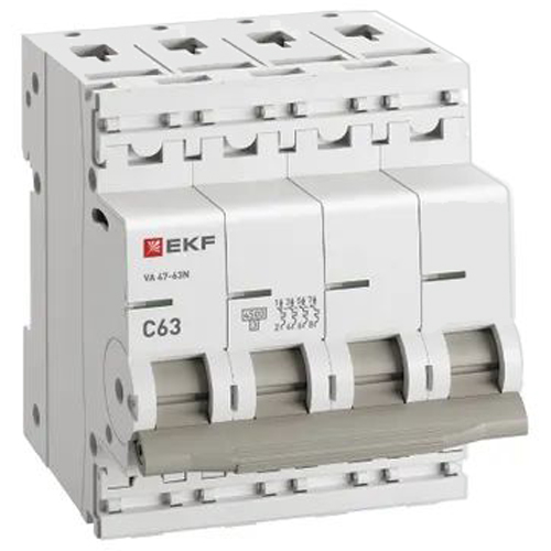 купить Автомат 4Р 63А C 4,5кА ВА47-63N EKF PROxima  в Самаре Автомат 4Р 63А C 4,5кА ВА47-63N EKF PROxima