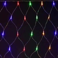купить Гирлянда сеть 1,5*1,5м RGB 160свд с контроллером IP44 прозрачный провод 8реж в Самаре Гирлянда сеть 1,5*1,5м RGB 160свд с контроллером IP44 прозрачный провод 8реж