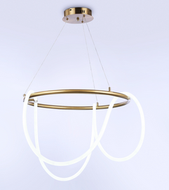 купить Светильник подвесной (люстра) свд 74Вт 3000К-4200К-6400К 5550лм латунь с пультом ДУ в Самаре Светильник подвесной (люстра) свд 74Вт 3000К-4200К-6400К 5550лм латунь с пультом ДУ