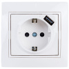 купить Мира белый розетка скрытая 1-мест заземление USB IP20 в Самаре Мира белый розетка скрытая 1-мест заземление USB IP20