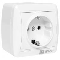 купить Владивосток белый розетка открытая 1-мест заземление IP44  в Самаре Владивосток белый розетка открытая 1-мест заземление IP44