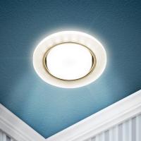 купить Встраиваемый светильник со светодиодной подсветкой ЭРА DK LD51 FR GX53 белый матовый в Самаре Встраиваемый светильник со светодиодной подсветкой ЭРА DK LD51 FR GX53 белый матовый