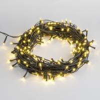 Гирлянда нить 10м теплый белый 100свд с контроллером IP20 зеленый провод 8режимов