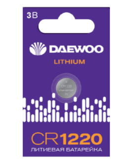 купить Батарейка дисковая CR1220 BL1 Daewoo в Самаре Батарейка дисковая CR1220 BL1 Daewoo