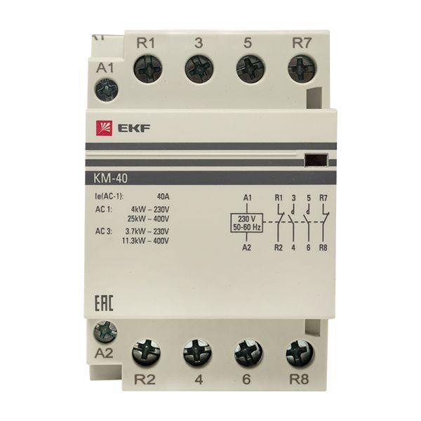 купить Контактор модульный 40А 230В 2НО 2НЗ 3мод КМ EKF PROxima в Самаре Контактор модульный 40А 230В 2НО 2НЗ 3мод КМ EKF PROxima