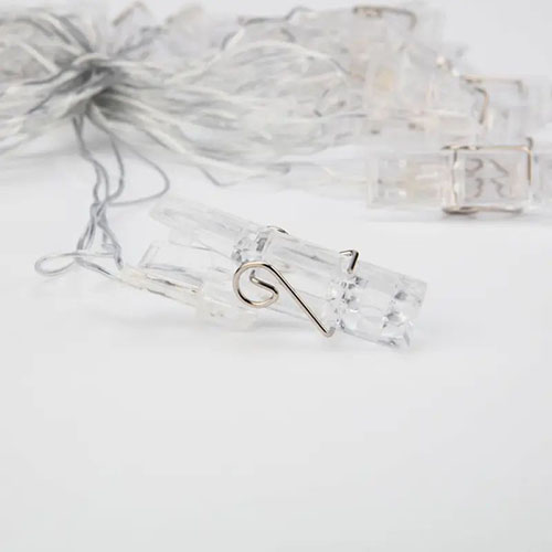 Гирлянда нить 5м теплый белый 30свд IP20 прозрачный провод 