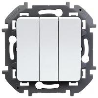 купить Инспириа белый выключатель 3кл скрытая 20А IP20 в Самаре Инспириа белый выключатель 3кл скрытая 20А IP20