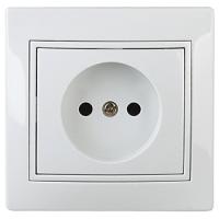 Плано белый розетка скрытая 1-мест IP20 