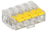 купить Клемма 4*4,0мм2 с рычажком компактная прозрачный IEK 50шт в Самаре Клемма 4*4,0мм2 с рычажком компактная прозрачный IEK 50шт