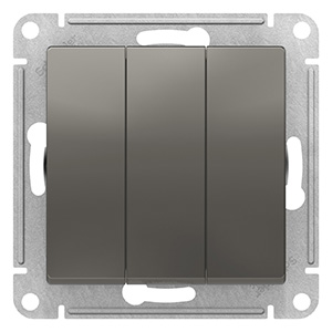 купить Атлас сталь выключатель 3кл скрытая 10А IP20  в Самаре Атлас сталь выключатель 3кл скрытая 10А IP20