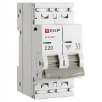 Автоматический выключатель ВА 47-63N 2P 20А (C) 4,5 кА PROXIMA EKF