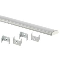 купить Профиль накладной серебристый анодированый 15*6,5*2000мм ЭРА гибкий, экран+заглушки+крепеж в Самаре Профиль накладной серебристый анодированый 15*6,5*2000мм ЭРА гибкий, экран+заглушки+крепеж