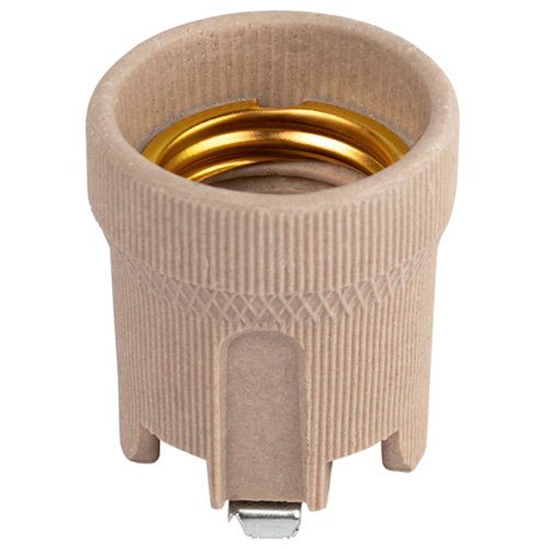 Патрон подвесной E27 керамика белый ЭРА с держателем