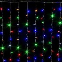Гирлянда занавес 2*1м мульти 138свд с контроллером IP20 прозрачный провод 8 режимов