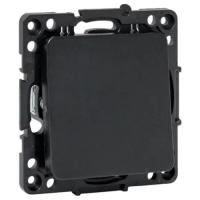 купить Стокгольм черный выключатель кнопочный 1кл скрытая 10А IP20  в Самаре Стокгольм черный выключатель кнопочный 1кл скрытая 10А IP20