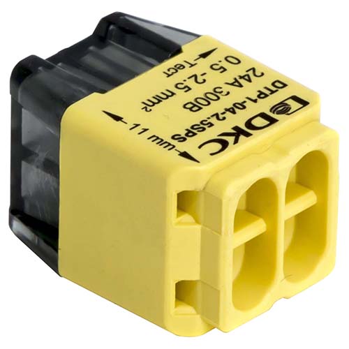 купить Клемма 4*2,5мм2 компактная желтый DKC 12шт в Самаре Клемма 4*2,5мм2 компактная желтый DKC 12шт