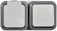 купить TORS Блок розетка + выключ. гор. 16А IP55 TS242 сер-бел IEK в Самаре TORS Блок розетка + выключ. гор. 16А IP55 TS242 сер-бел IEK