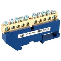 купить Шина нулевая 8*12 10групп DIN-изолятор синий на DIN-рейку IEK  в Самаре Шина нулевая 8*12 10групп DIN-изолятор синий на DIN-рейку IEK