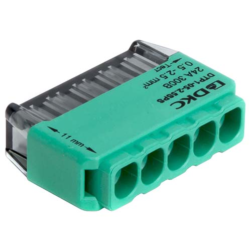 купить Клемма 5*2,5мм2 компактная зеленый DKC 6шт в Самаре Клемма 5*2,5мм2 компактная зеленый DKC 6шт