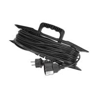 купить Удлинитель 1-мест 30м ПВС 3*0,75 черный  IP44 PROconnect на рамке в Самаре Удлинитель 1-мест 30м ПВС 3*0,75 черный  IP44 PROconnect на рамке