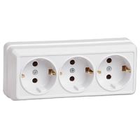 купить Октава белый розетка открытая 3-мест заземление IP20  в Самаре Октава белый розетка открытая 3-мест заземление IP20