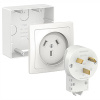 купить Комплект 32А 220В розетка+вилка+коробка открытая белый IP20 Бланка Schneider Electric  в Самаре Комплект 32А 220В розетка+вилка+коробка открытая белый IP20 Бланка Schneider Electric
