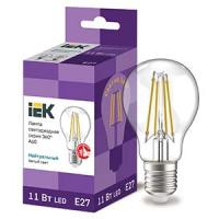 купить Лампа светодиодная 220В Е27 11Вт 4000К 1320лм стандарт A60 прозрачная филамент IEK  в Самаре Лампа светодиодная 220В Е27 11Вт 4000К 1320лм стандарт A60 прозрачная филамент IEK