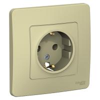 купить Бланка бежевый розетка скрытая 1-мест заземление IP20  в Самаре Бланка бежевый розетка скрытая 1-мест заземление IP20