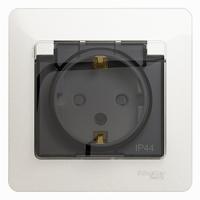 купить Глосса перламутр розетка скрытая 1-мест заземление с крышкой шторки IP44  в Самаре Глосса перламутр розетка скрытая 1-мест заземление с крышкой шторки IP44