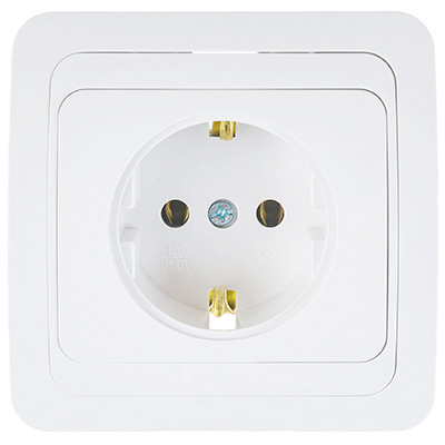 купить Классико белый розетка скрытая 1-мест заземление IP20  в Самаре Классико белый розетка скрытая 1-мест заземление IP20