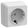 купить Октава белый розетка открытая 1-мест заземление шторки IP20  в Самаре Октава белый розетка открытая 1-мест заземление шторки IP20