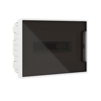 Бокс 12мод встраиваемый белый черная прозрачная дверь IP40 FRAME DKC