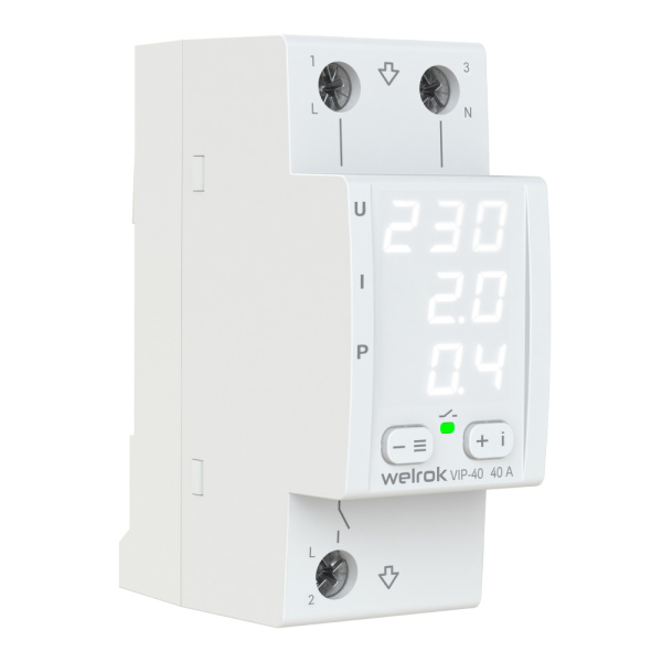 купить Реле многофункциональное 1ф 40А 2мод VIP40 Welrok  в Самаре Реле многофункциональное 1ф 40А 2мод VIP40 Welrok