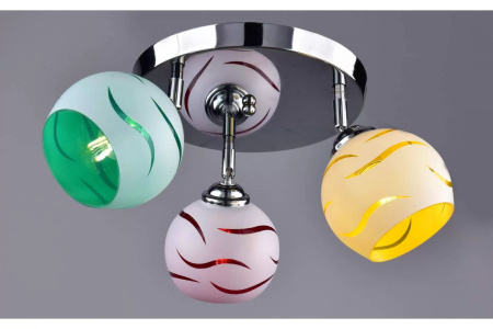 купить Светильник потолочный (люстра) 3*60Вт E27 хром в Самаре Светильник потолочный (люстра) 3*60Вт E27 хром