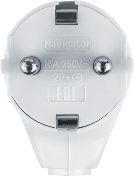 купить Вилка 16А угловая заземление белый пластик IP20 Navigator в Самаре Вилка 16А угловая заземление белый пластик IP20 Navigator