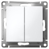 AtlasDesign белый выключатель 2кл скрытая 10А IP20 быстрозажим.клем.  