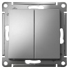 AtlasDesign сталь выключатель 2кл скрытая 10А IP20 