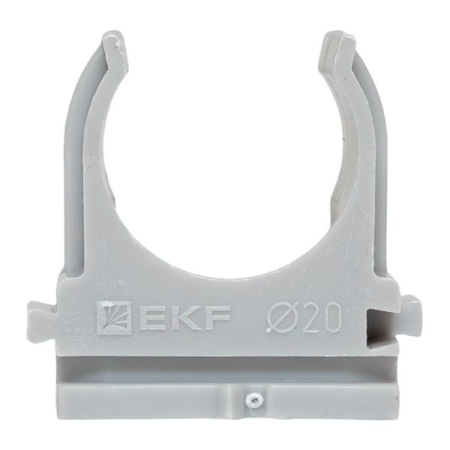 купить Держатель для трубы 20мм серый 100шт EKF  в Самаре Держатель для трубы 20мм серый 100шт EKF