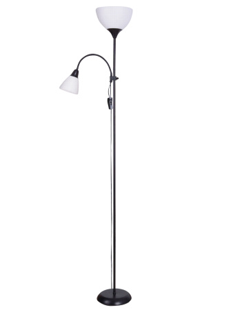 купить Торшер 2*60Вт E27+E14 черный в Самаре Торшер 2*60Вт E27+E14 черный